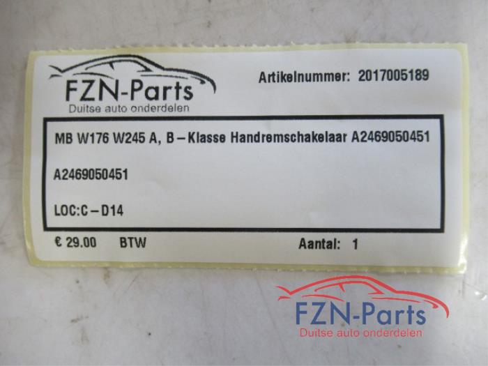 Mercedes-Benz W176 W246 A-Klasse, B-Klasse Handremschakelaar