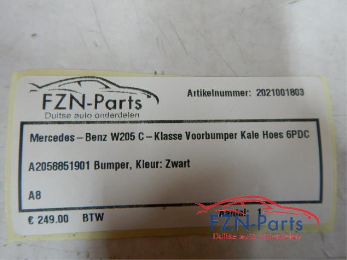 Mercedes-Benz W205 Facelift C-Klasse Voorbumper Kale Hoes 6PDC