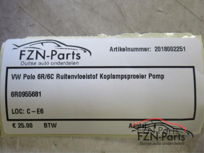 VW Polo 6R/6C Ruitenvloeistof Koplampensproeier Pomp