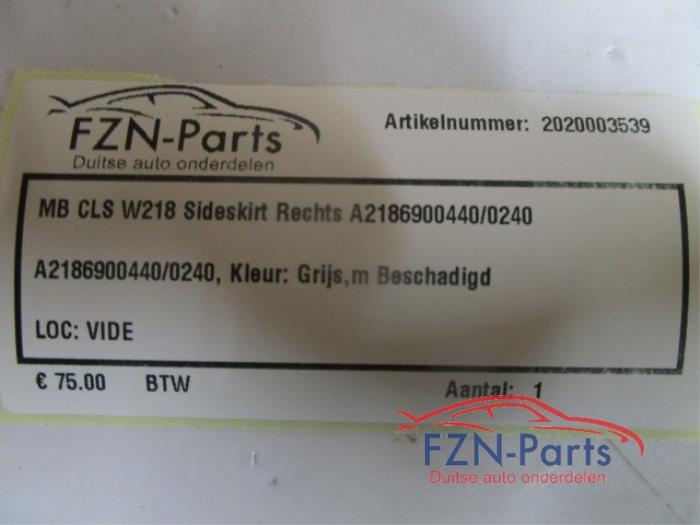 Mercedes-Benz CLS W218 Sideskirt Rechts