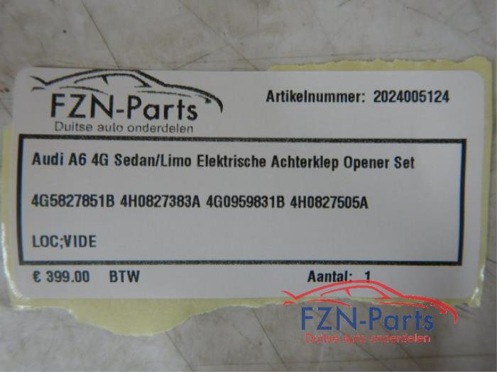 Audi A6 4G Sedan / Limo Elektrische Achterklep Opener Set