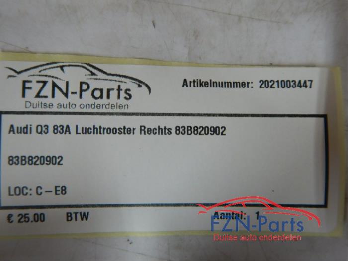 Luchtrooster Dashboard Audi Q3 (22735831)
