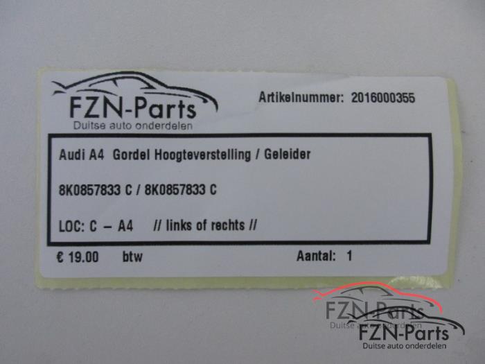 Gordel hoogteverstelling links-voor Audi A4 (22743538)