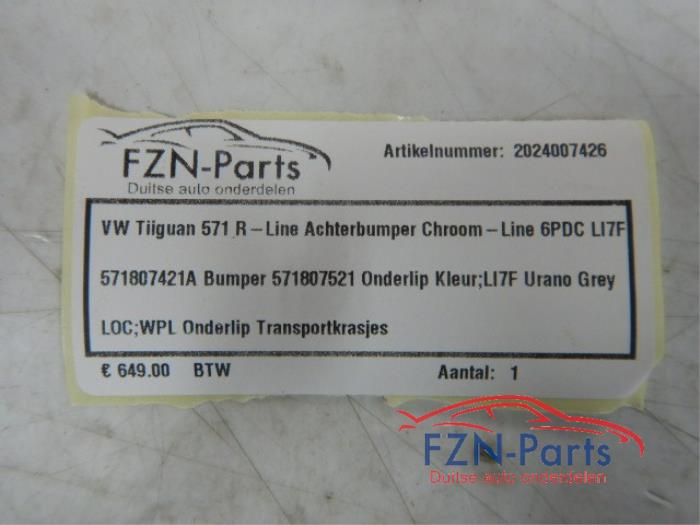 VW Tiguan 571 Achterbumper R-Line Chroom 6PDC LI7F