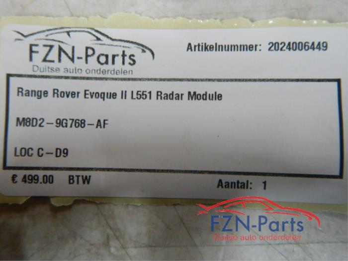 Radar sensor Landrover Evoque (22739124)