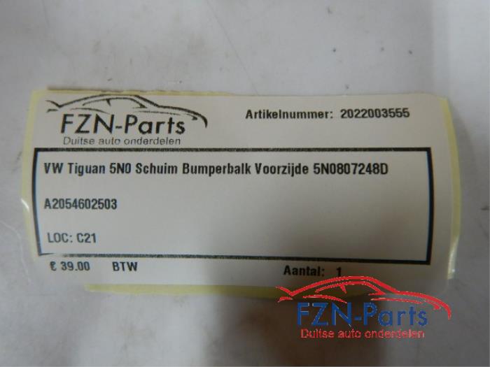 VW Tiguan 5N0 Schuim Bumperbalk Voorzijde
