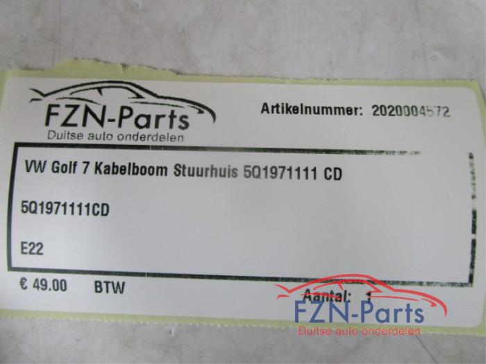VW Golf 7 Kabelboom Stuurhuis