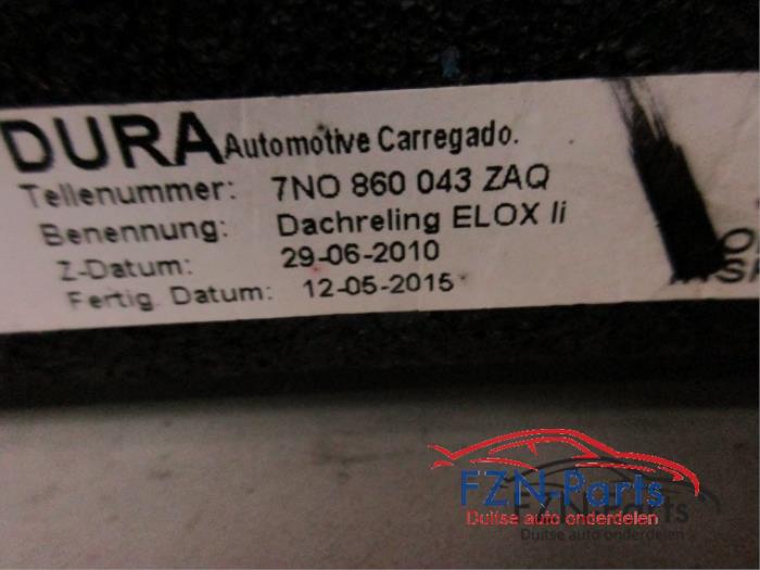 VW Sharan 7N0 Dakdragers Dakrails Mat Chrome