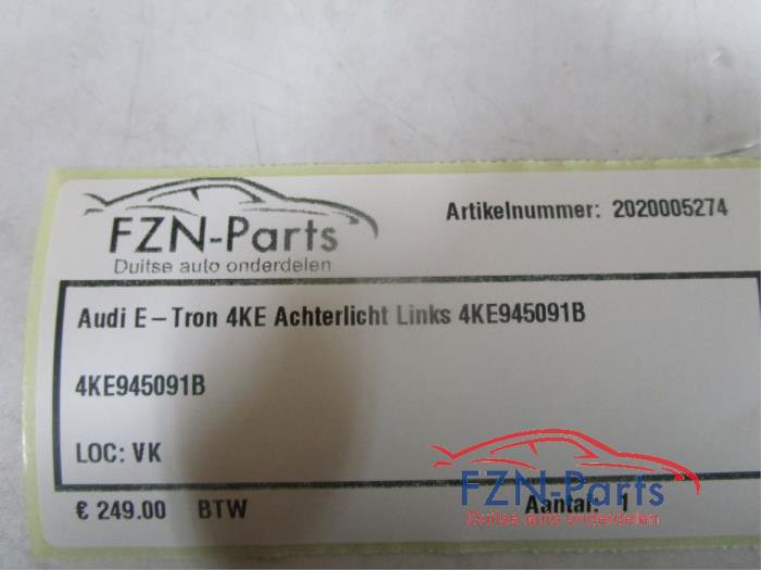 Audi E-Tron 4KE Achterlicht Links