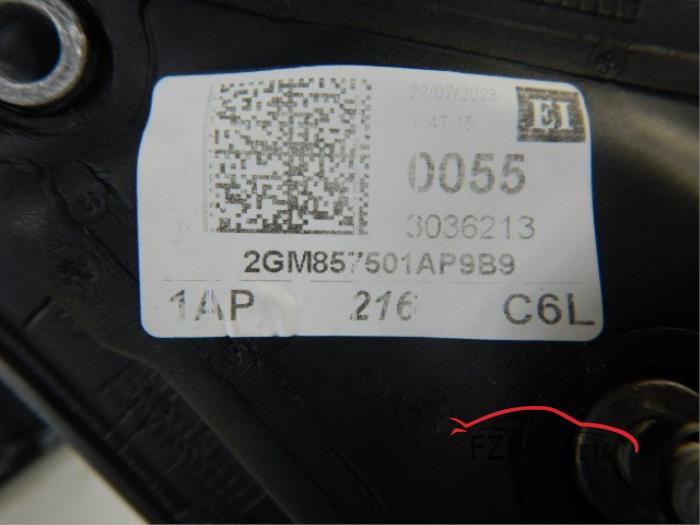 VW T-Cross 2GM (Zij,Buitenspiegel) Spiegel Links Inklapbaar