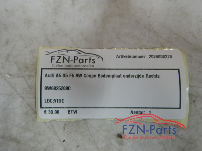 Audi A5 S5 F5 8W Coupe Bodemplaat Onderzijde Rechts