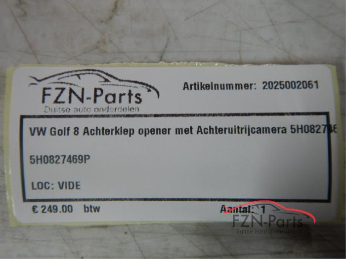 VW Golf 8 Achterklep Opener met Achteruitrijcamera