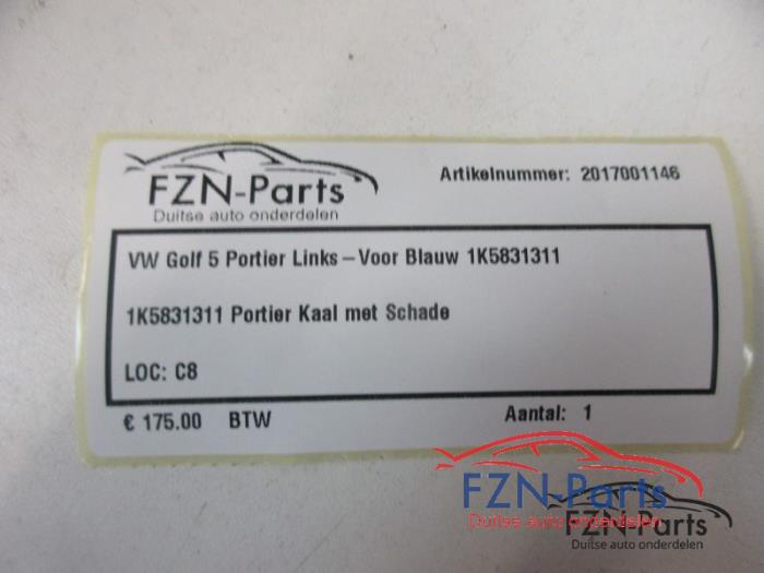 VW Golf 5 Portier Linksvoor Blauw