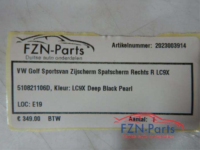 Scherm rechts-voor Volkswagen Golf Sportsvan (22724108)