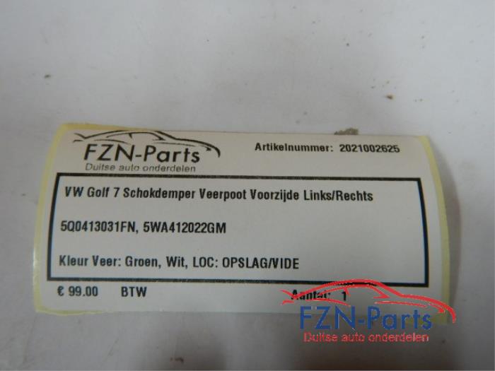VW Golf 7 Schokdemper Veerpoot Voorzijde Links/Rechts