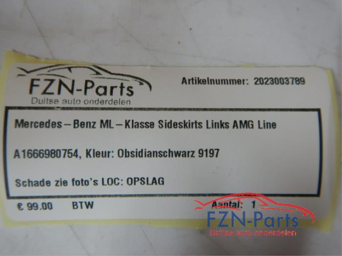 Zijskirt links Mercedes ML-Klasse (22727606)