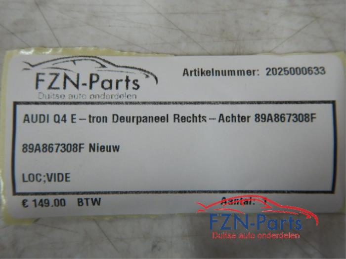 Audi Q4 E-Tron Deurpaneel Rechts-Achter