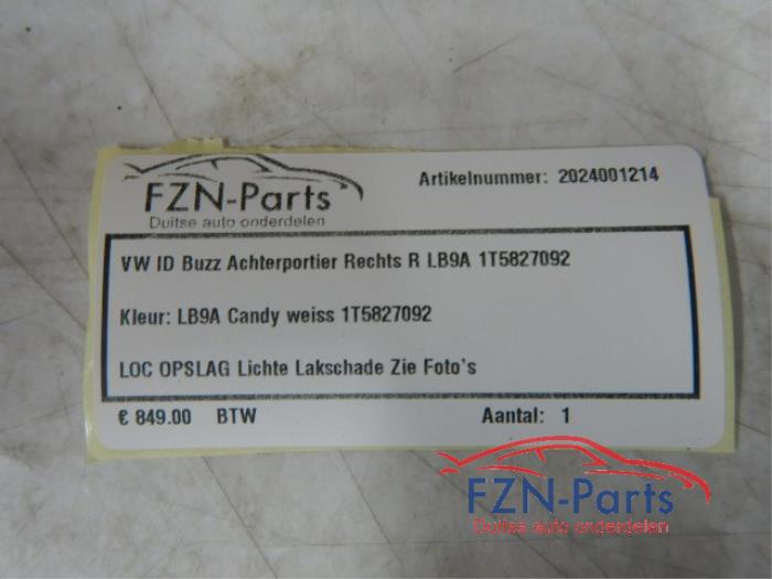 VW ID-Buzz Achterportier Rechts R LB9A