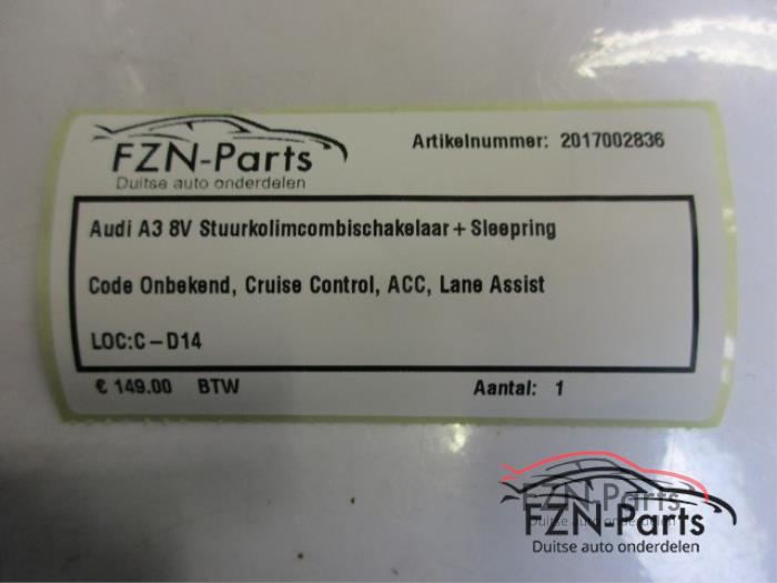 Audi A3 8V Stuurkolomcombischakelaar + Sleepring