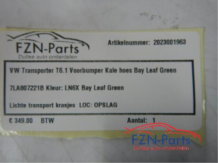 VW Transporter T6.1 Voorbumper Kale hoes Bay Leaf Green