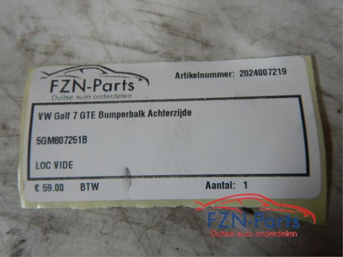 VW Golf 7 GTE Bumperbalk Achterzijde