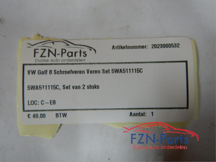 VW Golf 8 Schroefveren Veren Set