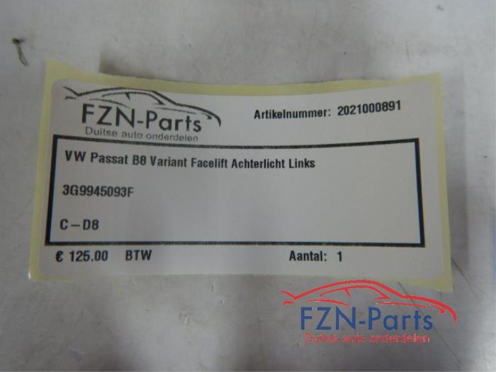Achterlicht links Volkswagen Passat (22725043)