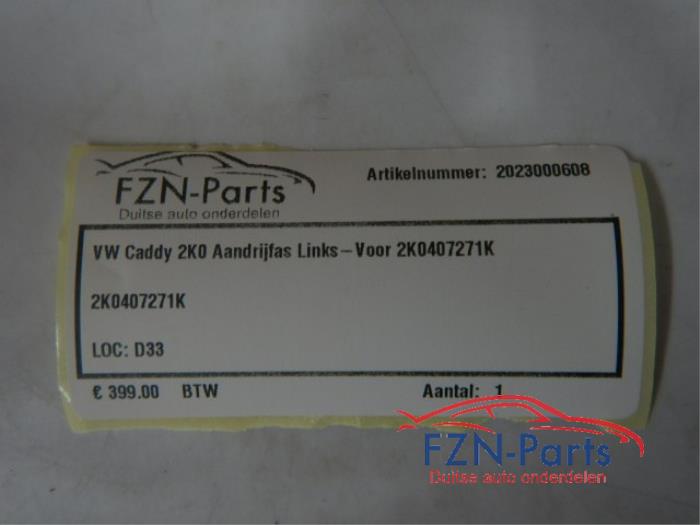 Aandrijfas links-voor Volkswagen Caddy (22725199)