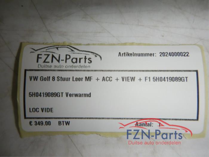 VW Golf 8 Stuur Leer MF + ACC + VIEW + F1