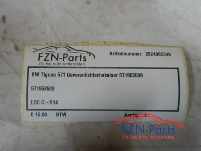 Paniekverlichtings Schakelaar Volkswagen Tiguan (22743211)