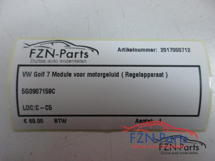 VW Golf 7 Module voor Motorgeluid ( Regelapparaat )