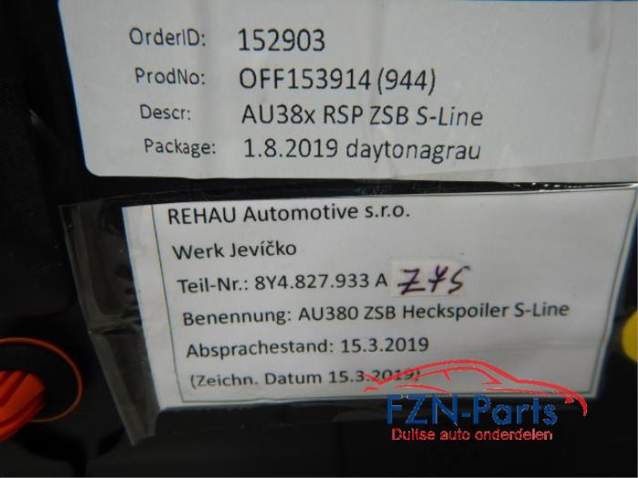 Audi A3 8Y4 Sportback S-Line Spoiler Achterklep LZ7S