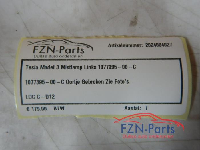 Mistlamp links-voor Tesla Model 3 (22736115)