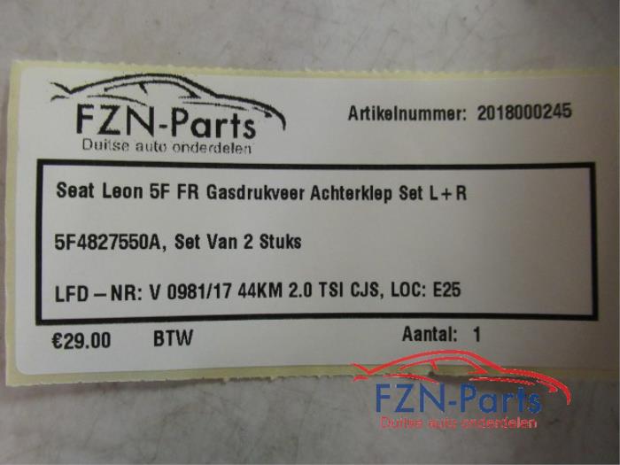 Seat Leon 5F FR Gasdrukveer Achterklep Set Links + Rechts