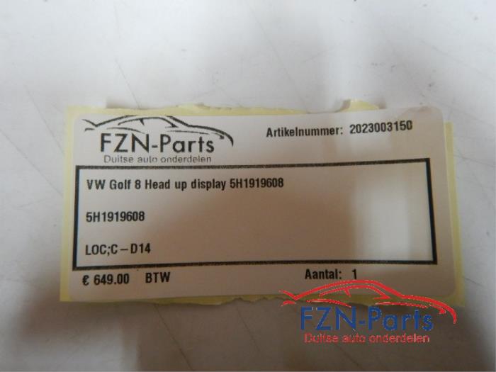 VW Golf 8 Head Up Display