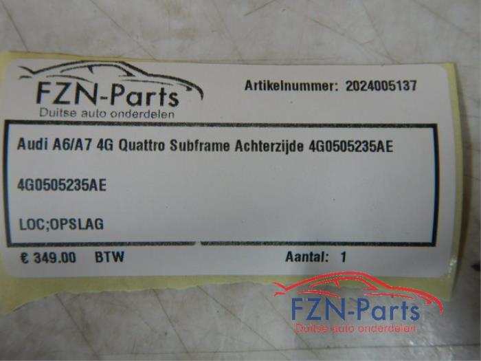 Audi A6 A7 4G Quattro Subframe Achterzijde