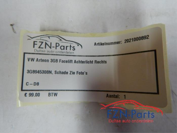 VW Arteon 3G8 Facelift Achterlicht Rechts