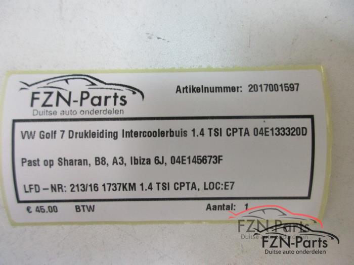 Intercooler Buis Volkswagen Sharan (22735121)