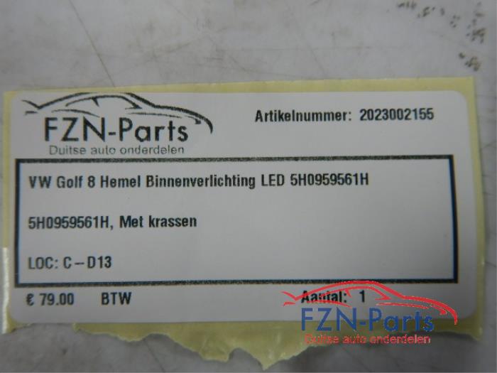 Binnenverlichting voor Volkswagen Golf (22738254)