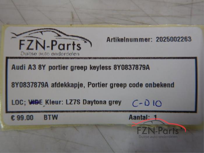 Portiergreep 4Deurs links-voor Audi A3 (22741423)
