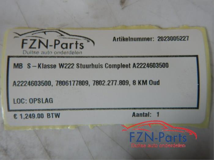 Mercedes Benz S-Klasse W222 Stuurhuis Compleet