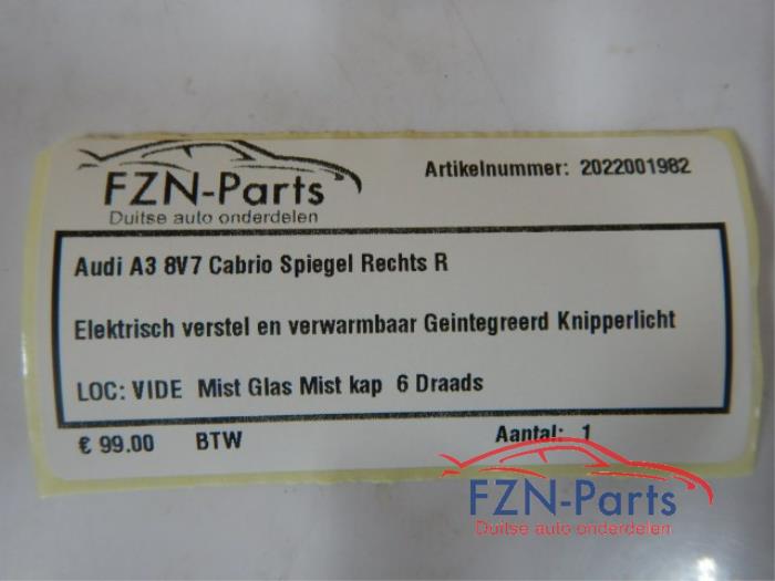 Buitenspiegel rechts Audi A3 (22724989)