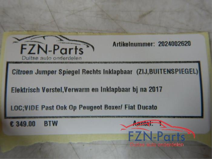 Citroen Jumper Spiegel Rechts Inklapbaar (Zij,Buitenspiegel)