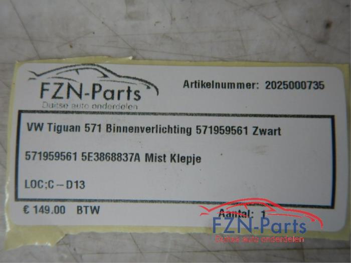 Binnenverlichting voor Volkswagen Tiguan (22745104)