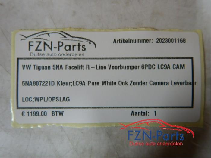 VW Tiguan 5NA Facelift R-Line Voorbumper 6PDC LC9A CAMERA