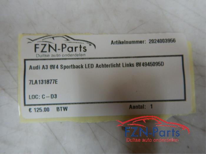 Achterlicht links Audi A3 (22725135)