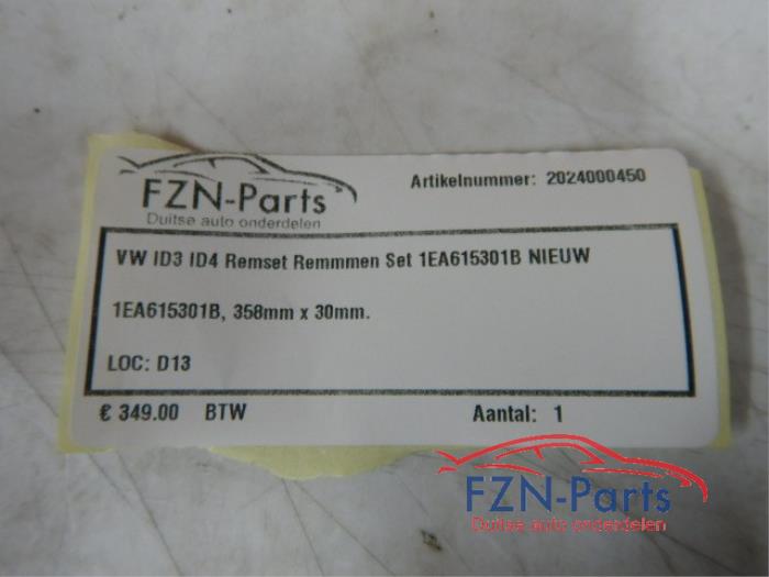 VW ID3 ID4 Remset Remmen Set
