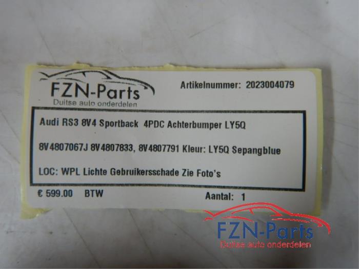 Audi RS3 8V4 Sportback 4PDC Achterbumper LY5Q