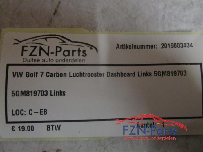 Luchtrooster Dashboard Volkswagen Golf (22735900)