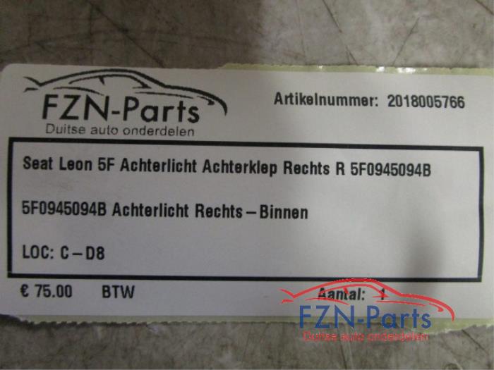 Achterlicht rechts Seat Leon (22725540)